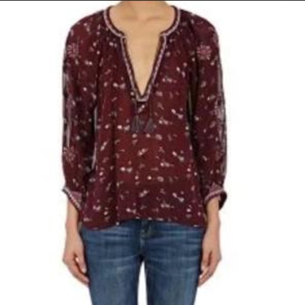 Ulla Johnson Silk Embroidered Top